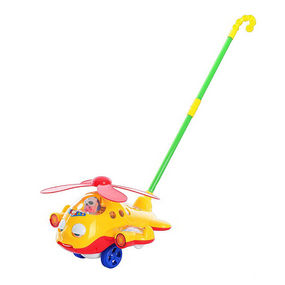 Игрушечная каталка Вертолёт 117136 на палке Жёлтый