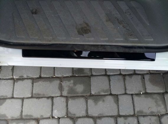 Накладки на пороги DDU (2 шт., ABS) Глянцеві для Volkswagen Crafter 2006-2017рр | Зображення 1