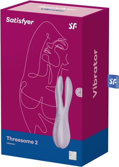 Клиторальный вибратор Satisfyer Threesome 2 Violet, 3 гибких пальчика, 3 мотора Sex Aura | Зображення 6