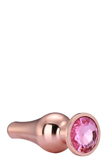 DT21828 анальна пробка конічної форми Dream Toys GLEAMING LOVE ROSE GOLD PLEASURE PLUG L | Зображення 3