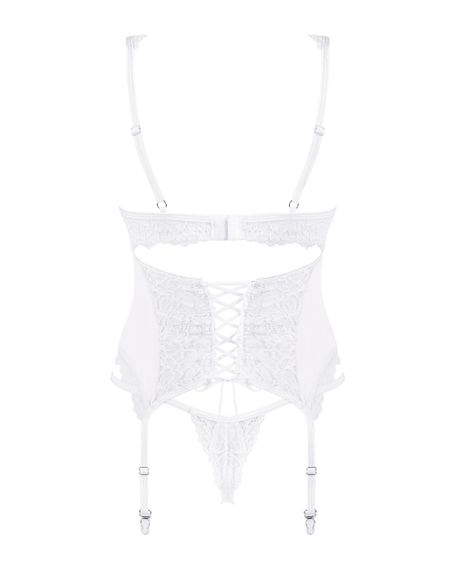 Корсет Obsessive Amor Blanco corset Белый L/XL | Зображення 5