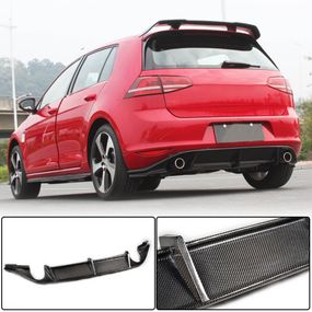 Дифузор заднього бампера V3 (для Base/GTI HB 2012-2017, Карбон) для Volkswagen Golf 7/E-Golf рр