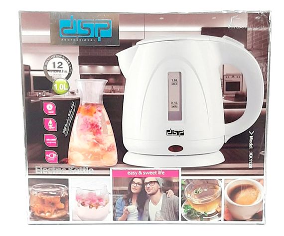 Електрочайник пластиковий дисковий 1 л DSP KK1128 білий 1300W (KK1128_405) | Зображення 4