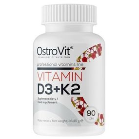 Витамин D3+K2 для спорта OstroVit Vitamin D3 + K 90 Tabs