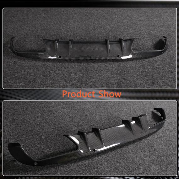 Дифузор заднього бампера (для SD Base 2015-2019, Карбон) для Mercedes C-сlass W205 рр | Зображення 1