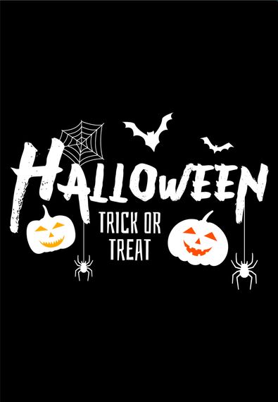 Футболка жіноча чорна з принтом "Trick or treat", L | Зображення 1