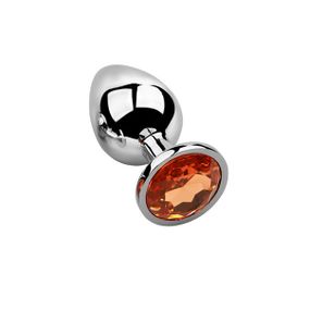 Анальная пробка с кристаллом GOLD ( размер S)