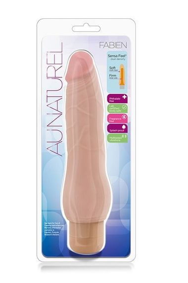 Вібратор реалістичний Blush Au Naturel Fabien на батарейках, тілесний Sex Aura | Зображення 5