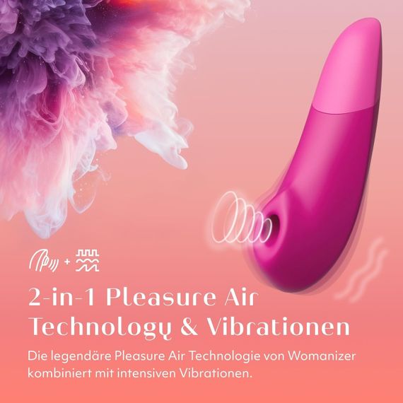 Кліторальний вакуумний стимулятор 2 в 1 Womanizer Enhance з вібрацією, рожевий Sex Aura | Зображення 1