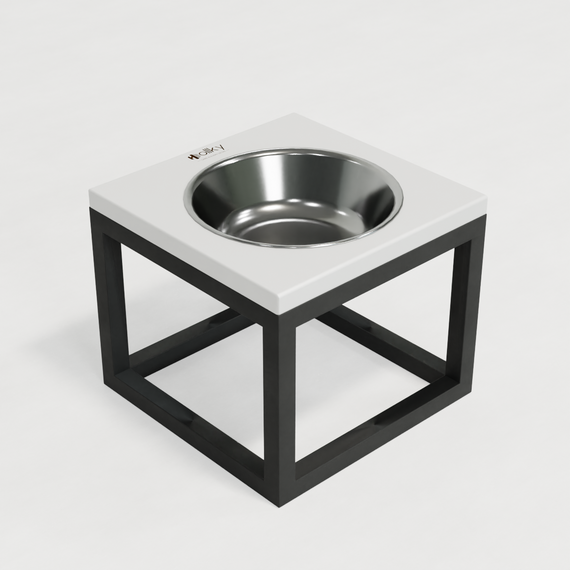 Миска на подставке для больших собак Hollky Base Solo XL (1 × 1,8 л) Solo XL-262620-GRWH | Зображення 3