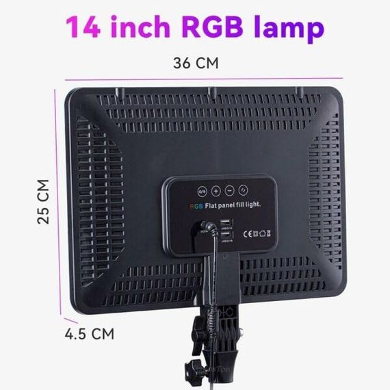 Прямоугольная светодиодная LED лампа для фото и видео PL-36 ∙ LED-прожектор PL-36 с пультом для блогера и визажиста | Зображення 5