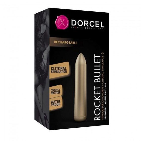 Вібропуля Dorcel Rocket Bullet Gold, перезаряджувана, ультра-потужна, преміум-класу для точкової стимуляції | Зображення 3