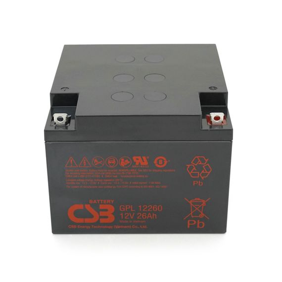 Акумуляторна батарея CSB GPL12260, 12V 26Ah (166х175х125 мм), Q2/72 (В'ЄТНАМ) | Зображення 1