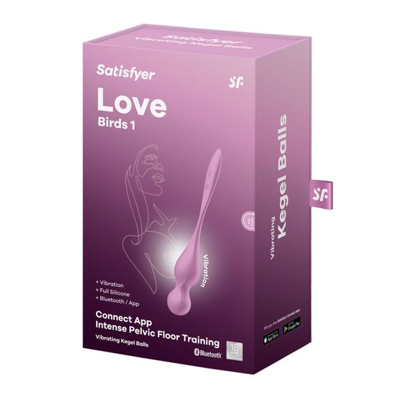 Вагинальные смарт-шарики с вибрацией Satisfyer Love Birds 1 Connect App Pink, 78 г | Зображення 6