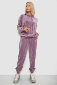 Спортивный костюм женский велюровый, цвет пудровый, 241R1530-5