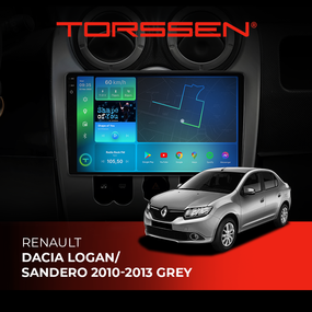 Штатна магнітола Torssen 2K Renault Dacia Logan/Sandero 10-13 grey F98256 4G Carplay DSP