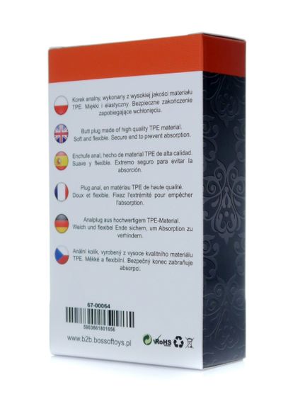 Анальна пробка B - Series EasyLove T-Plug Ripple, чорна | Зображення 3