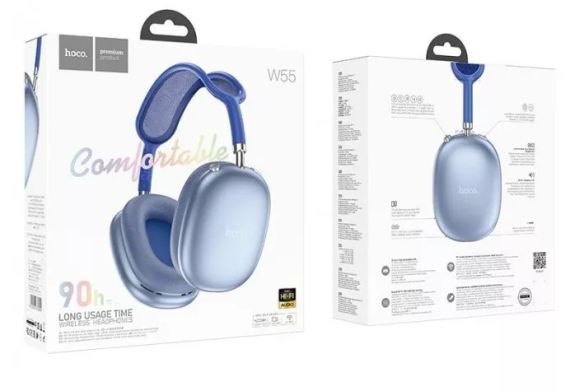 Навушники HOCO W55 Pleasing BT headphones Sky Blue | Зображення 2
