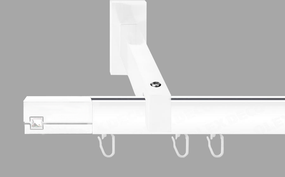 Карниз Скарлайн одинарний у зборі (Білий) 240 см