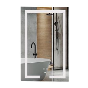 Дзеркало Lidz Kubis 500х800 з LED-підсвіткою Touch, з антизапотіванням, з диммером, рег. яскравості LD78LF9365080