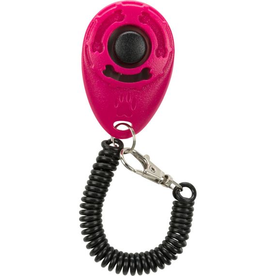 Клікер Trixie для собак з карабіном і спіральним тросом