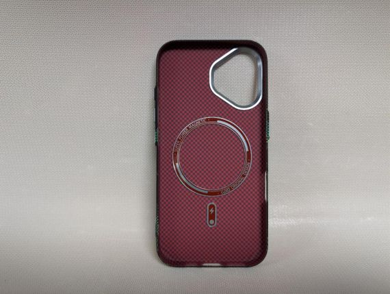 Чехол для iPhone 16 / Айфон 16, LUXO Life Carbon, ультратонкий, MagSafe, зеленый | Зображення 2