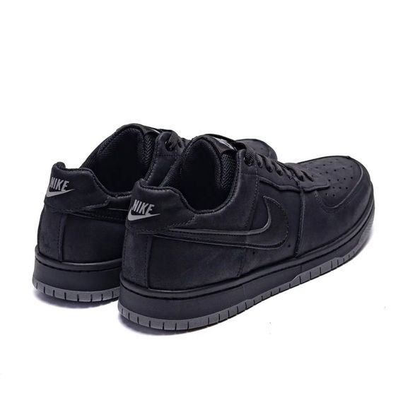 Демісезонні шкіряні кросівки Nike AIR колір чорний | Зображення 3