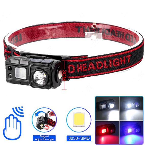 Налобний ліхтар з лінзою 6541-3030+SMD, Ліхтар для нічної їзди Налобний для риболовлі кемпінгу ZP-11 | Зображення 1