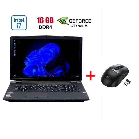 Ігровий ноутбук Sager X95 P770DM / 17.3" (1920x1080) IPS / Intel Core i7-6700K (4 (8) ядра 4.0 - 4.2 GHz) / 16 GB DDR4 / 120 GB SSD + 1000 GB HDD / nVidia GeForce GTX 980M, 8 GB GDDR5, 256-bit / WebCam б/в + Подарунок Бездротова миша HOCO GM28