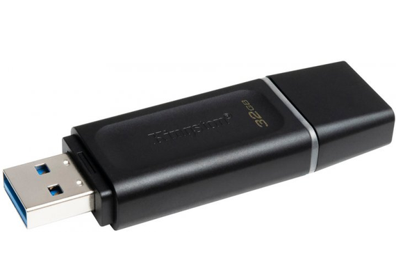 Флешка 32Гб USB 3.2 чорно-білий DT Exodia Kingston | Зображення 1