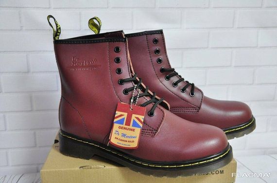 Ботинки Dr. Martens 1460 (Бордовые) Размер 41 42 43 44 45 | Зображення 2
