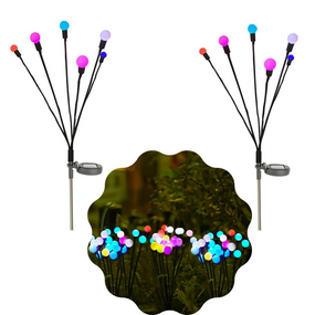 Фонарь Светильник Для Сада 2 Ветки LED Лампочки Декоративные Водонепроницаемые IPX5 Для Клумбы на Дачу 2в1 на Солнечной Батарее с