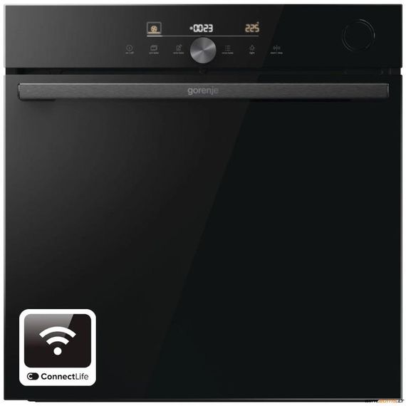Духовой шкаф Gorenje электрический, 77л, A+, пар, дисплей, Wi-Fi, черный (BSA6747DGWI)