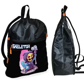 Рюкзак-мешок для школы Скелетор детская сумка для обуви и спортивной одежды (01548)