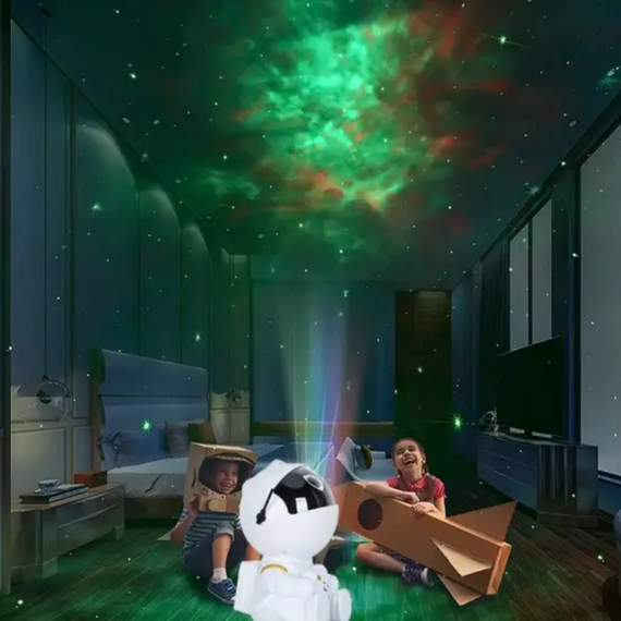 Лазерний нічник-проєктор зоряного неба Астронавт Сидячий з пультом 12×10×8 см | Зображення 6