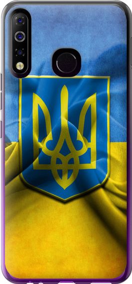 Чехол на Tecno Spark 4 KC2 Флаг и герб Украины 1 "375u-2406-17620"