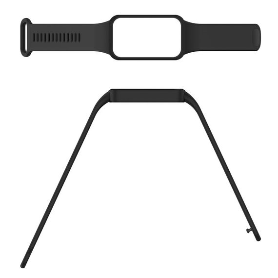 Силиконовый ремешок для Xiaomi Mi Smart Band 9 Active Black | Зображення 4
