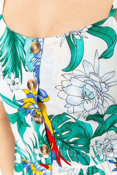 Сарафан жен.ский с цветочным принтом цвет бело-зеленый размер M FA_007408 | Зображення 4