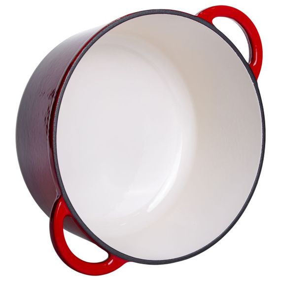 Каструля чавунна емальована 5 л, червоний Yiwu HP-FLG-2 RED | Зображення 4