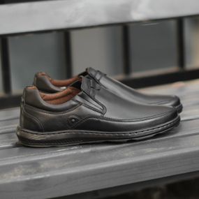 Елегантні чорні туфлі без шнурівки – твій комфорт у кожному кроці 44 розмір