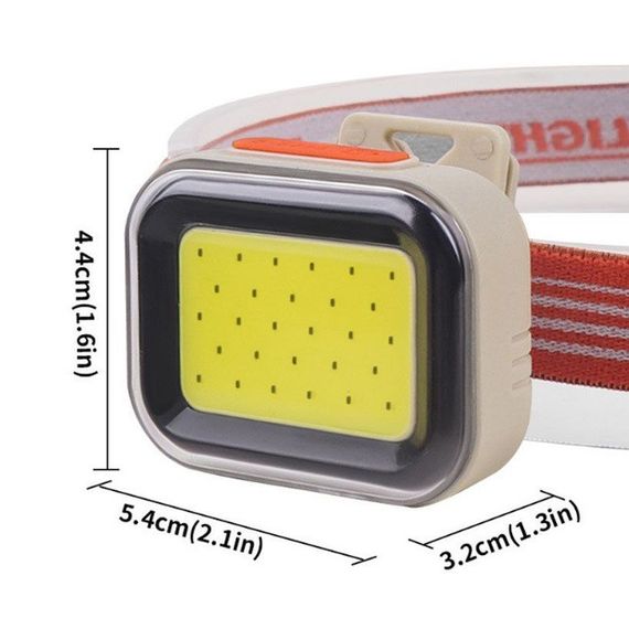 Налобний ліхтар зі зручним ремінцем для голови CY-2027-B-COB(white+red), Ліхтар на лоб потужний VZ-63 | Зображення 7