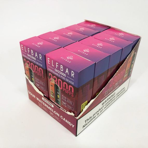 ELF BAR GH 23000 5%. Кислі Кавунові Цукерки (Sour Watermelon Candy) | Зображення 3