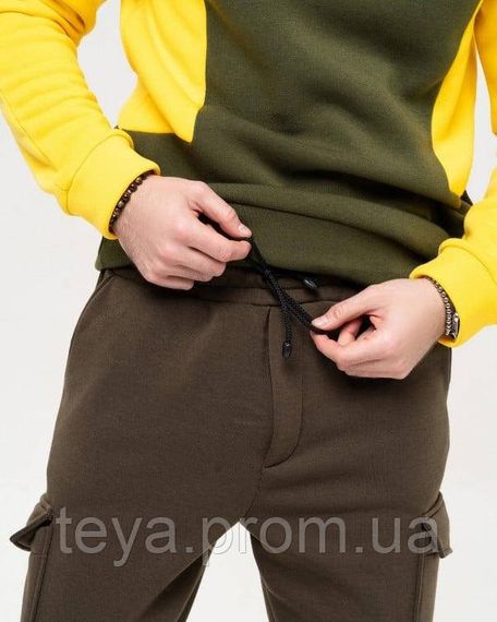 Спортивні штани колір хакі розмір 3XL FI_006614 | Зображення 3