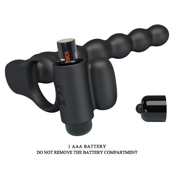 Кільце-насадка для подвійного проникнення - Pretty Love Hercules Penis Sheath III Black | Зображення 8