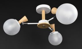 Люстра стельова на 3 лампочки 27292 Білий 28х46х46 см.