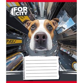 Зошит учнівський "Собака в місті" 024-560077L-2 в лінію, 24 аркуші