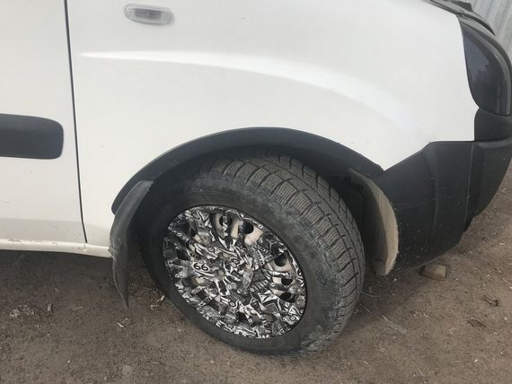 Накладки на арки (4 шт, чорні) для Fiat Doblo II 2005-2010 рр | Зображення 2