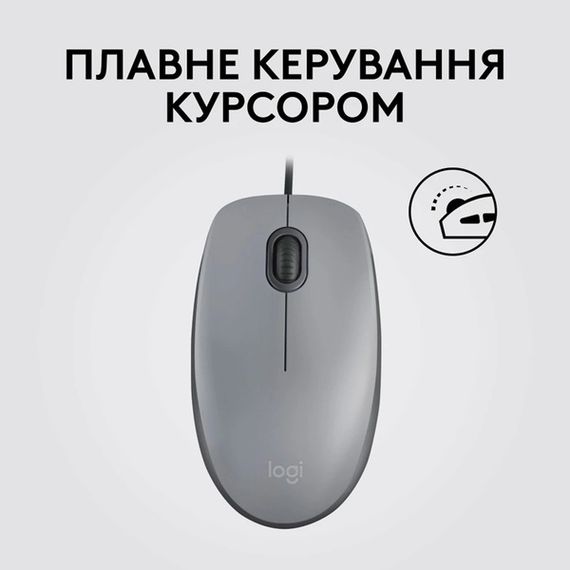 Миша Logitech M110 Silent-MID GRAY-USB-AKOYA | Зображення 7