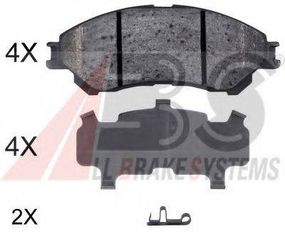 Колодка гальм. диск. SUZUK SX4 S-Cross 13 передня. (вир-во ABS) A.B.S. 35031 на SUZUKI S-CROSS