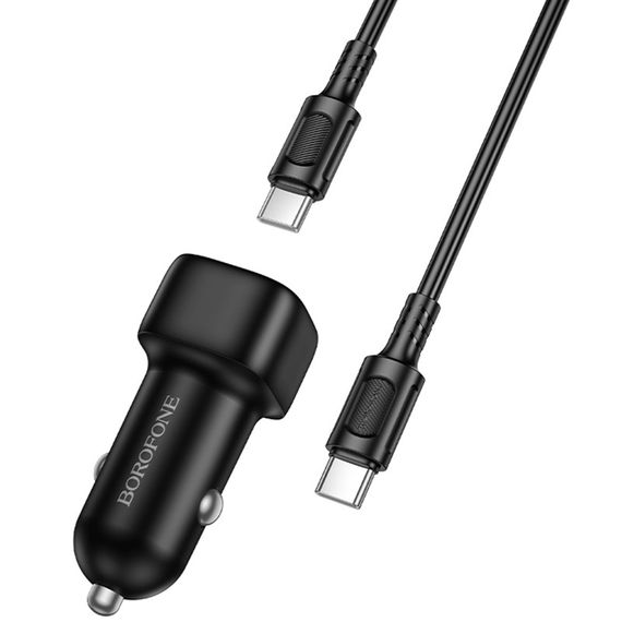 АЗУ Borofone BZ34A Cloud PD20W (1USB-C) + кабель Type-C to Type-C Black | Зображення 3